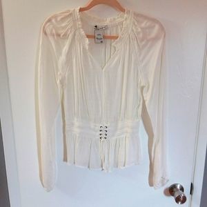 American rag cream blouse